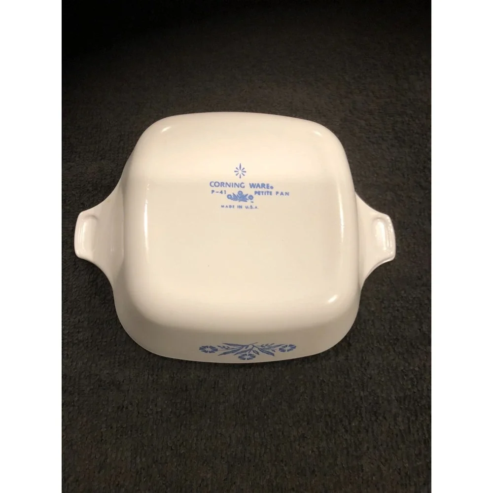 Vintage Corning Ware P-41-B Petite Pan Casserole Blue Cornflower